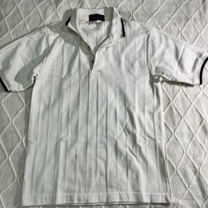 & Other Stories White Polo Shirt with Black Trim